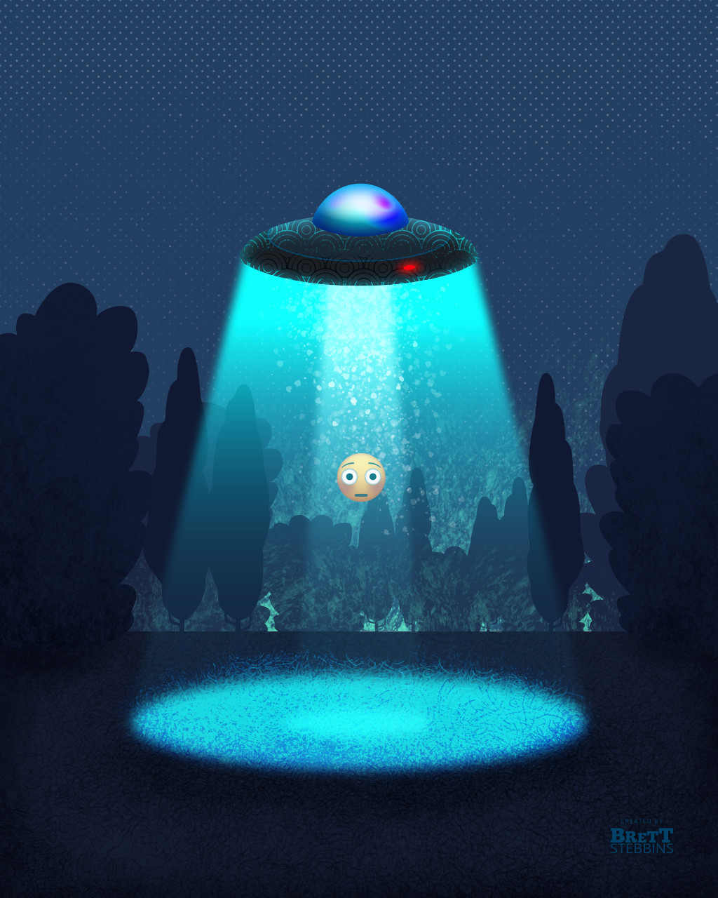 vector art Scifi science fiction UFO Emoji ipad pro alien aliens Pop Art contemporary art