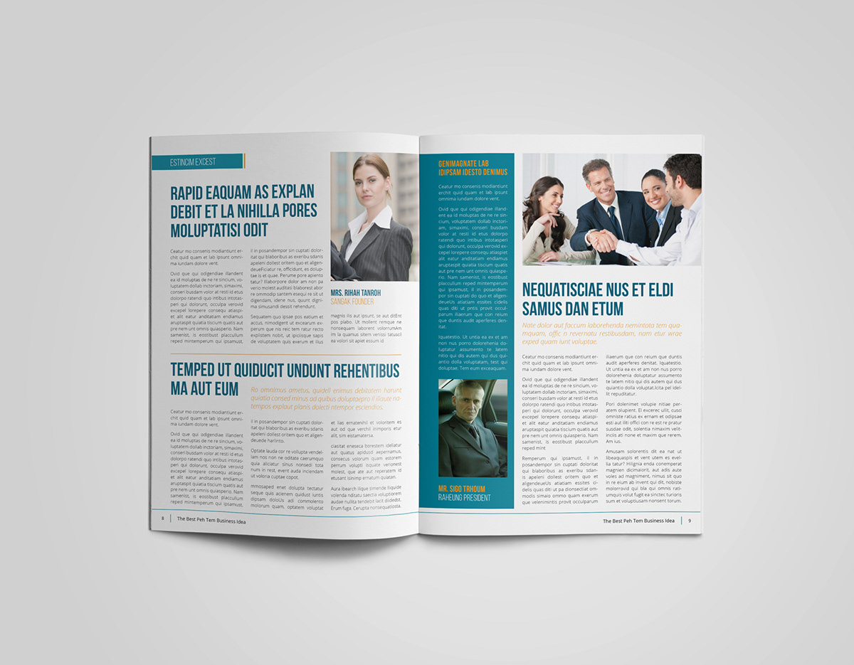 newsletter magazine brochure corporate business portfolio company newspaper Multipurpose clean Layout presentation