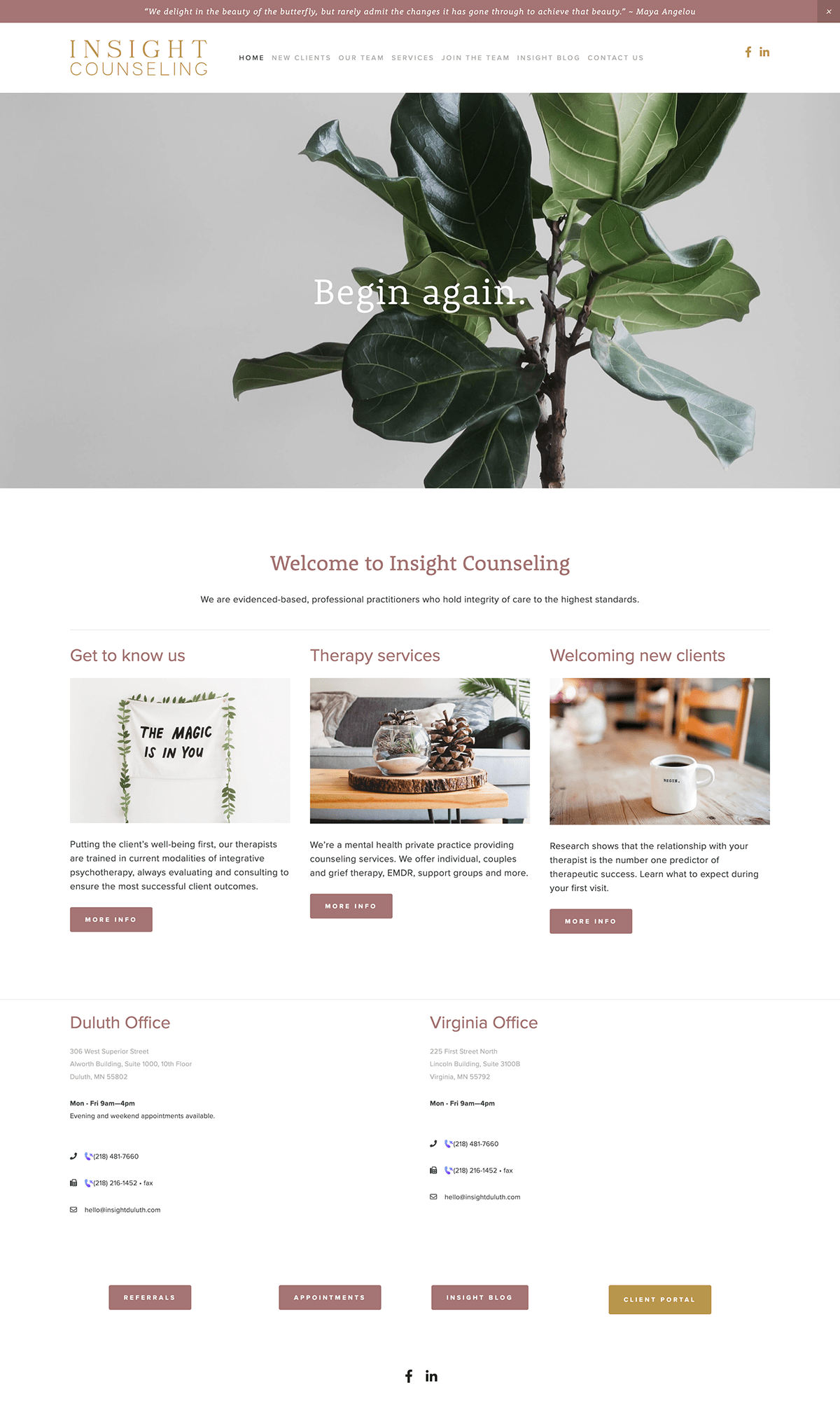 branding  Counseling Logo design Squarespace Website Website
