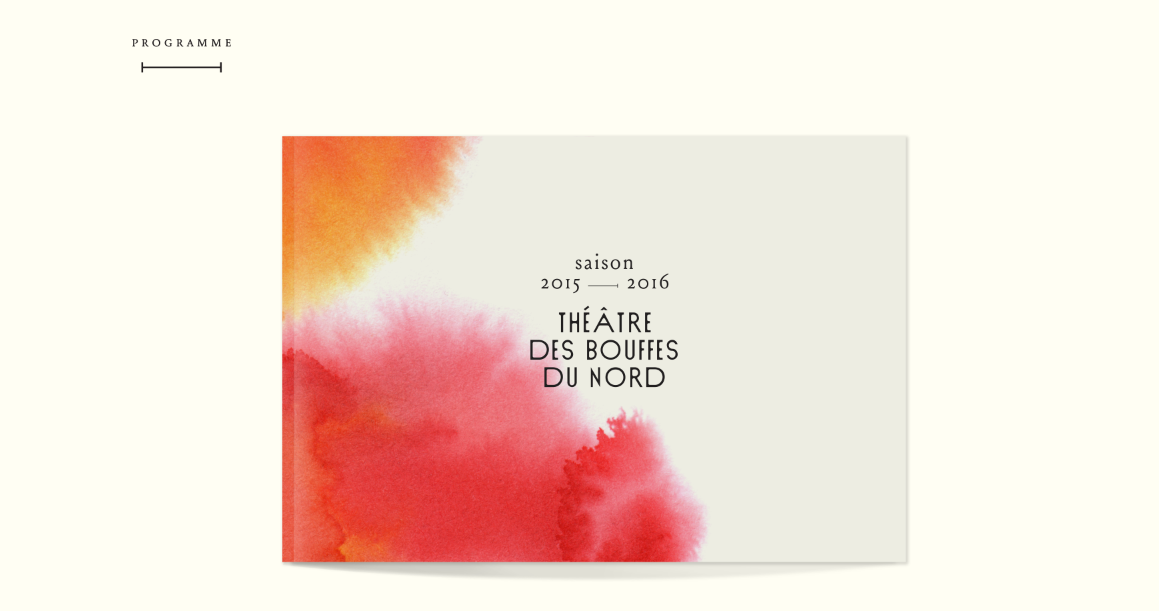 Bouffes du Nord Theatre colour red blue font type aquacolor ink green yellow