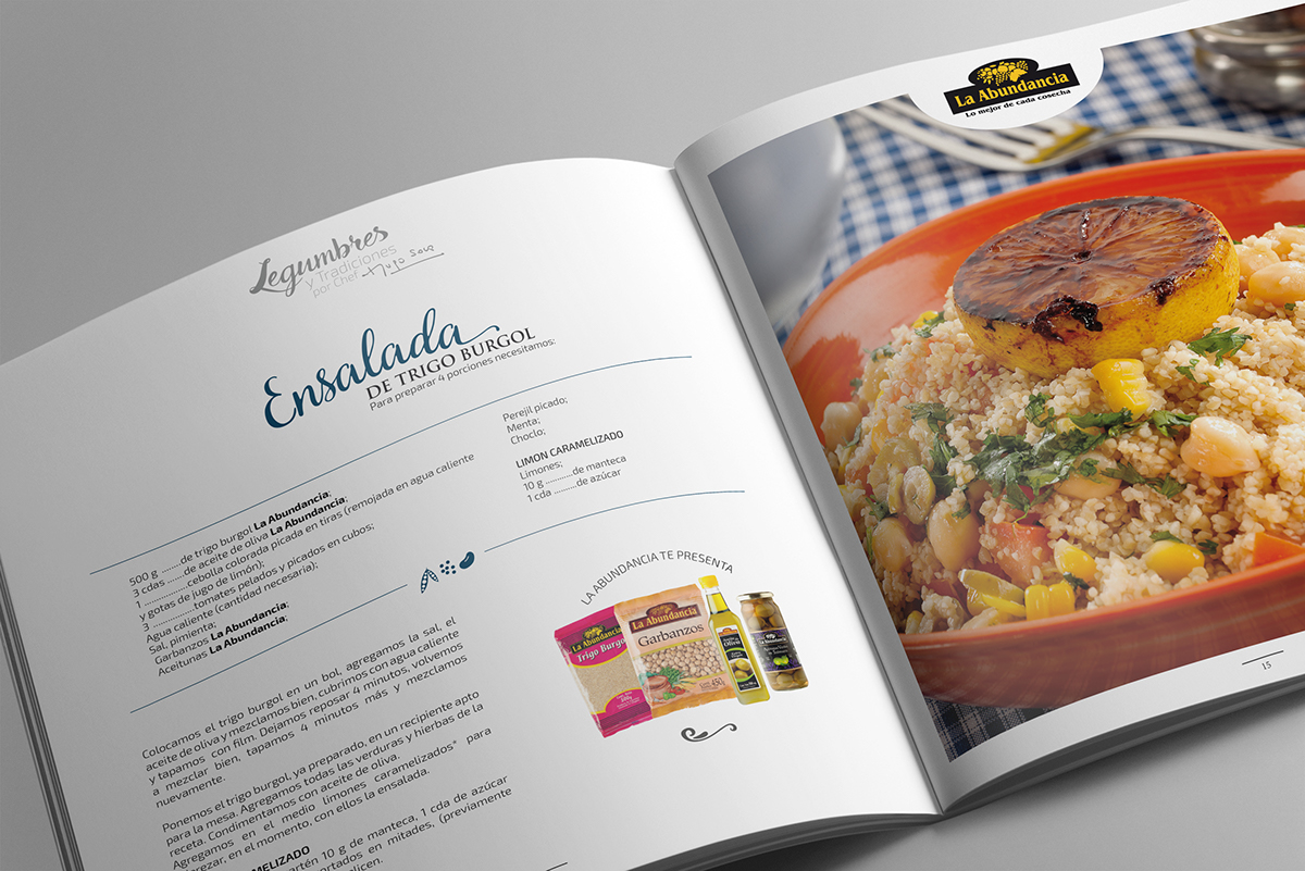Cook Book editorial recetario magazine book brochure