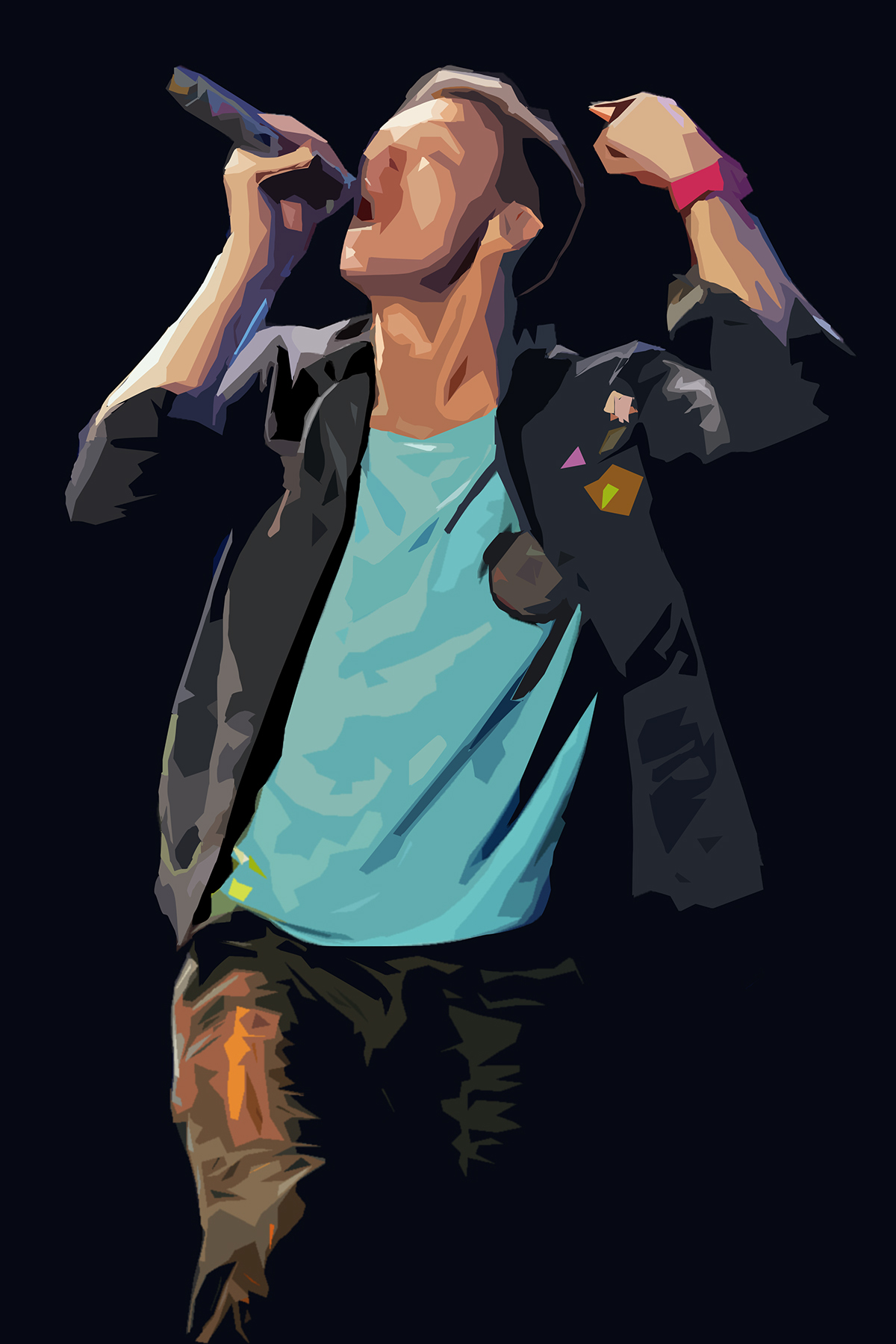 Chris Martin Coldplay rock art ilustrator #Ps25Under25 Ps25Under25