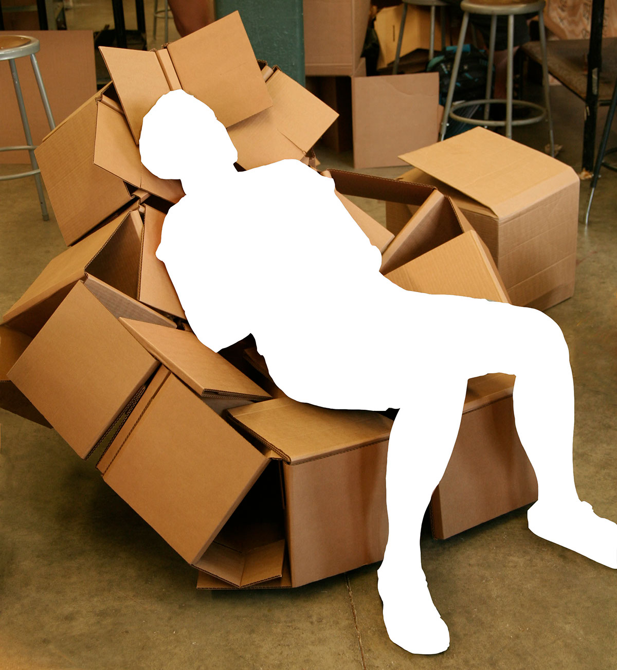 cardboard chair Geodesic dome Equilateral triangle furniture