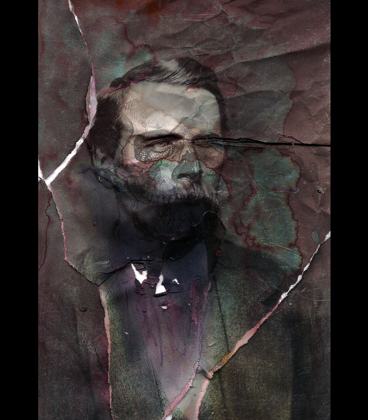 skull Edgar Allan Poe dead story frame Disease mask