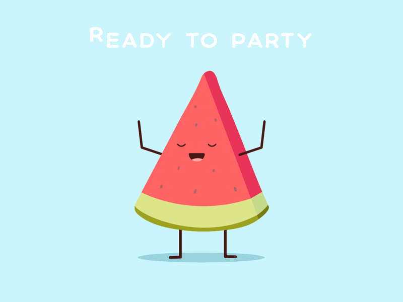 dancing watermelon happy Fruit animation 
