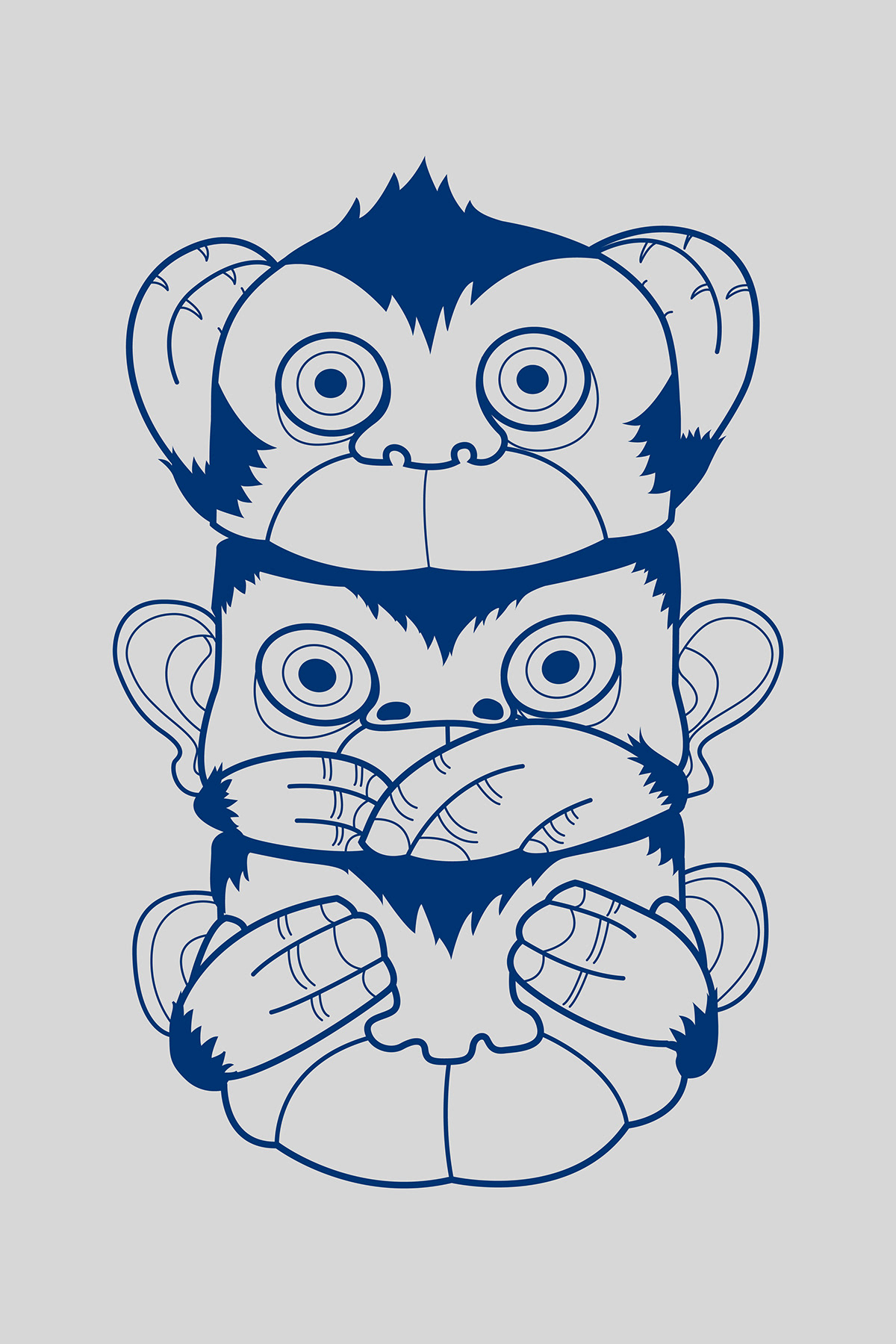 monkeys monkey evil hear speak see