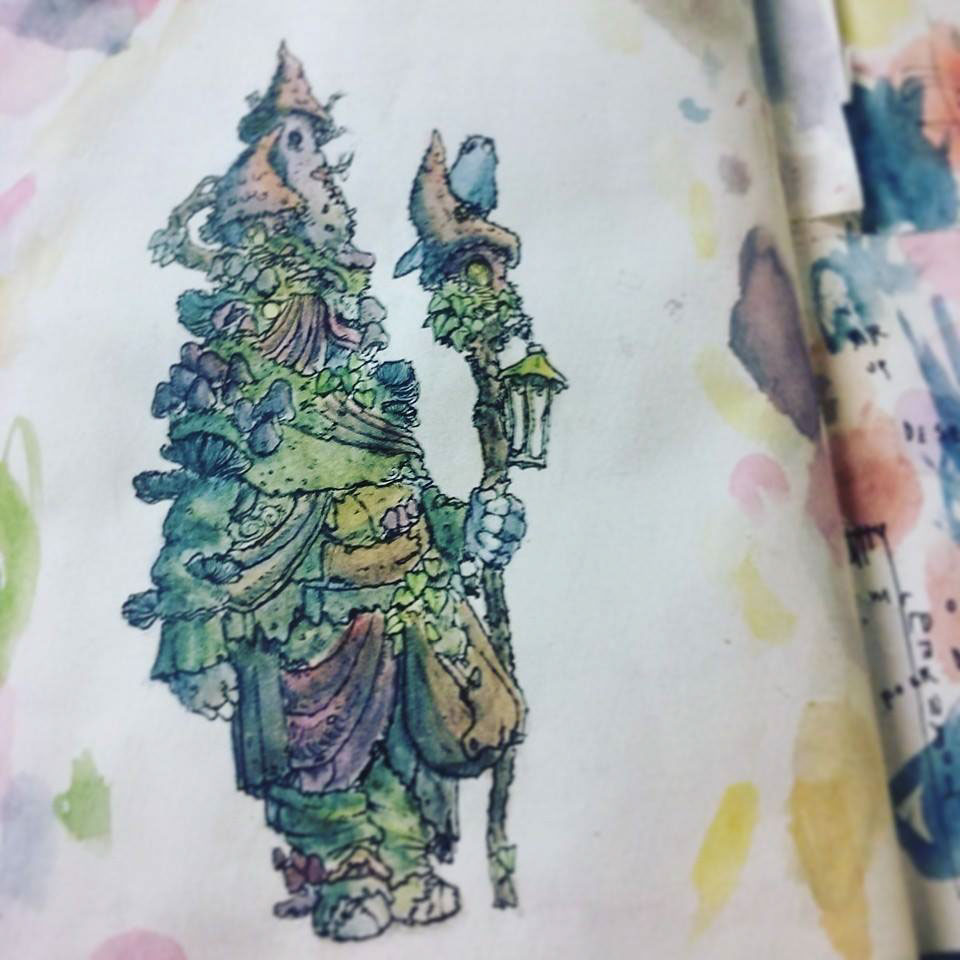 fantasy irish cork dublin Watercolours sketchbook sketching process whimsical book story