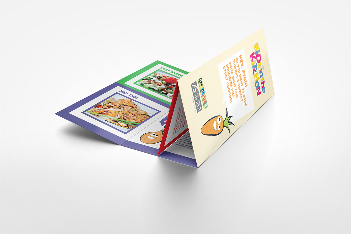 kids kitchen brochure recipe data merge children cooking healthy Eating  habits double parallel