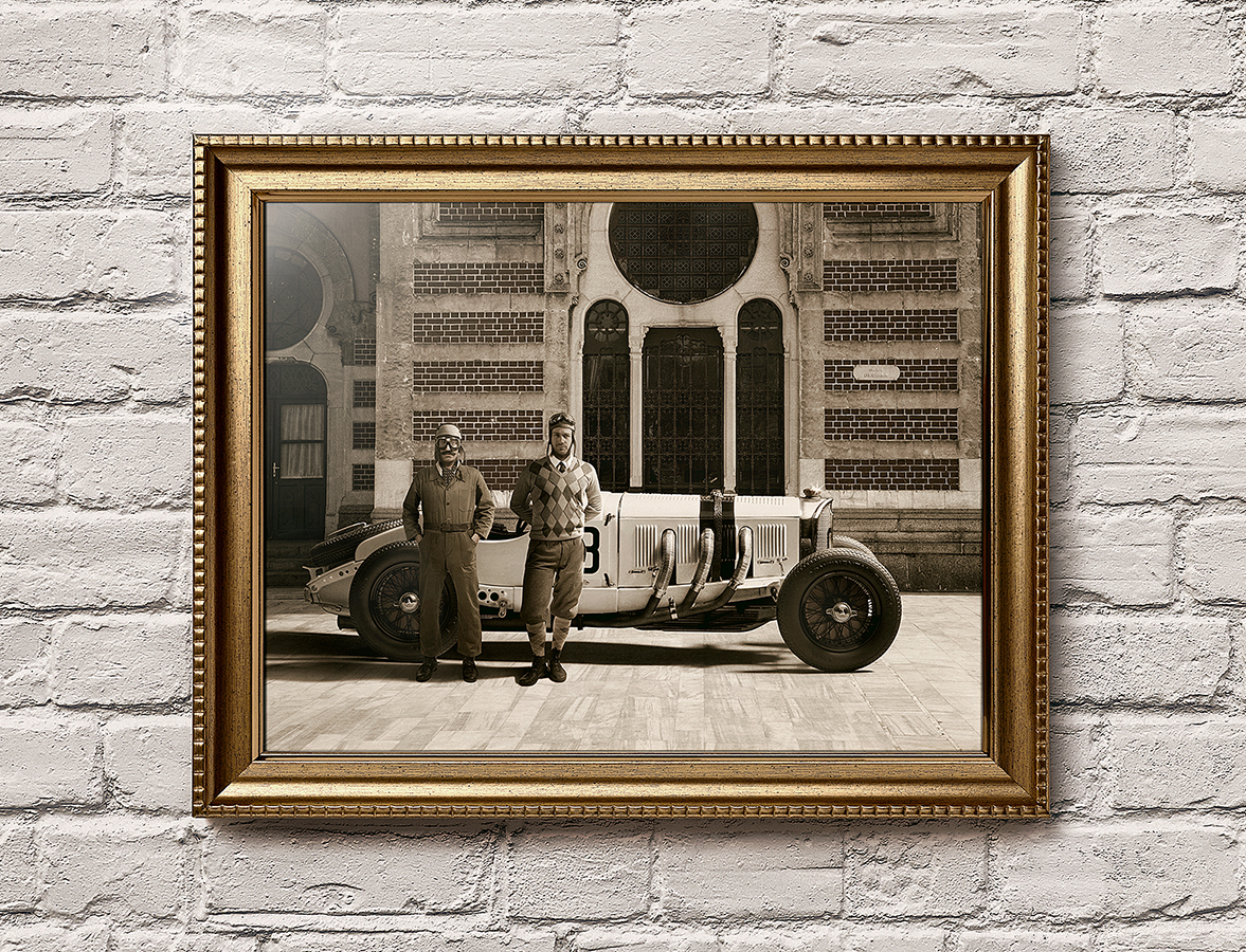car mercedes conceptual Landscape portraits old race racers 1930's