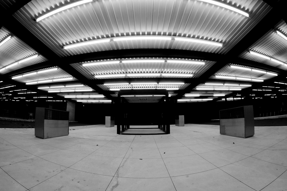 Mies Van Der Rohe Montreal  nun  mies  quebec  station light architect night minimal design tribute lines curves Canada
