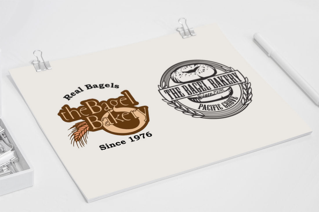 bagel bakery brand design graphic identity logo Mockup Packaging