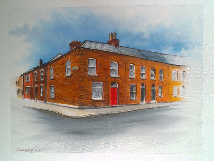 oil on canvas red brick dublin Ireland commission sold