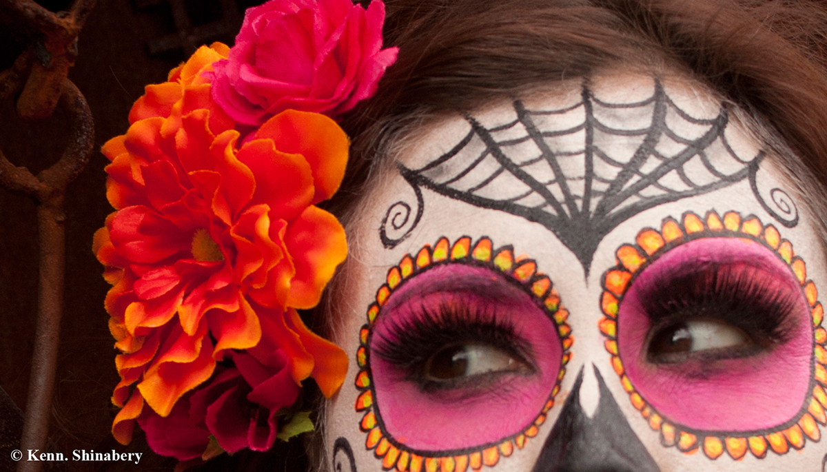 dia de los muertos Mexican day of the dead Holiday make-up make-up artist photoshop cs5 Brooklyn model femme fatale mexico