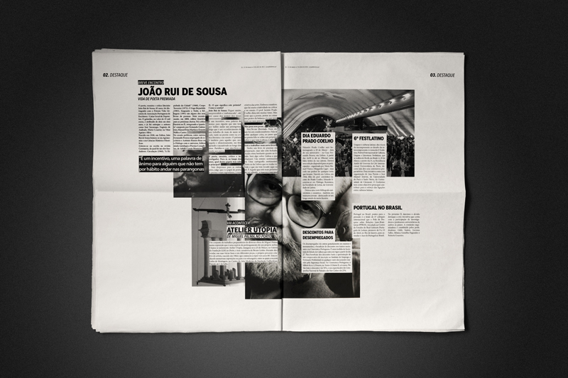 journal editorial re-design newspaper jornal ESAD jornal de letras type creative design Young designer andré silva porto Portugal