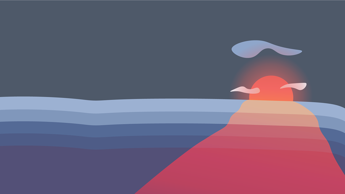 sunset adoe Illustrator graphicdesign Fun Beautiful simple flat minimal