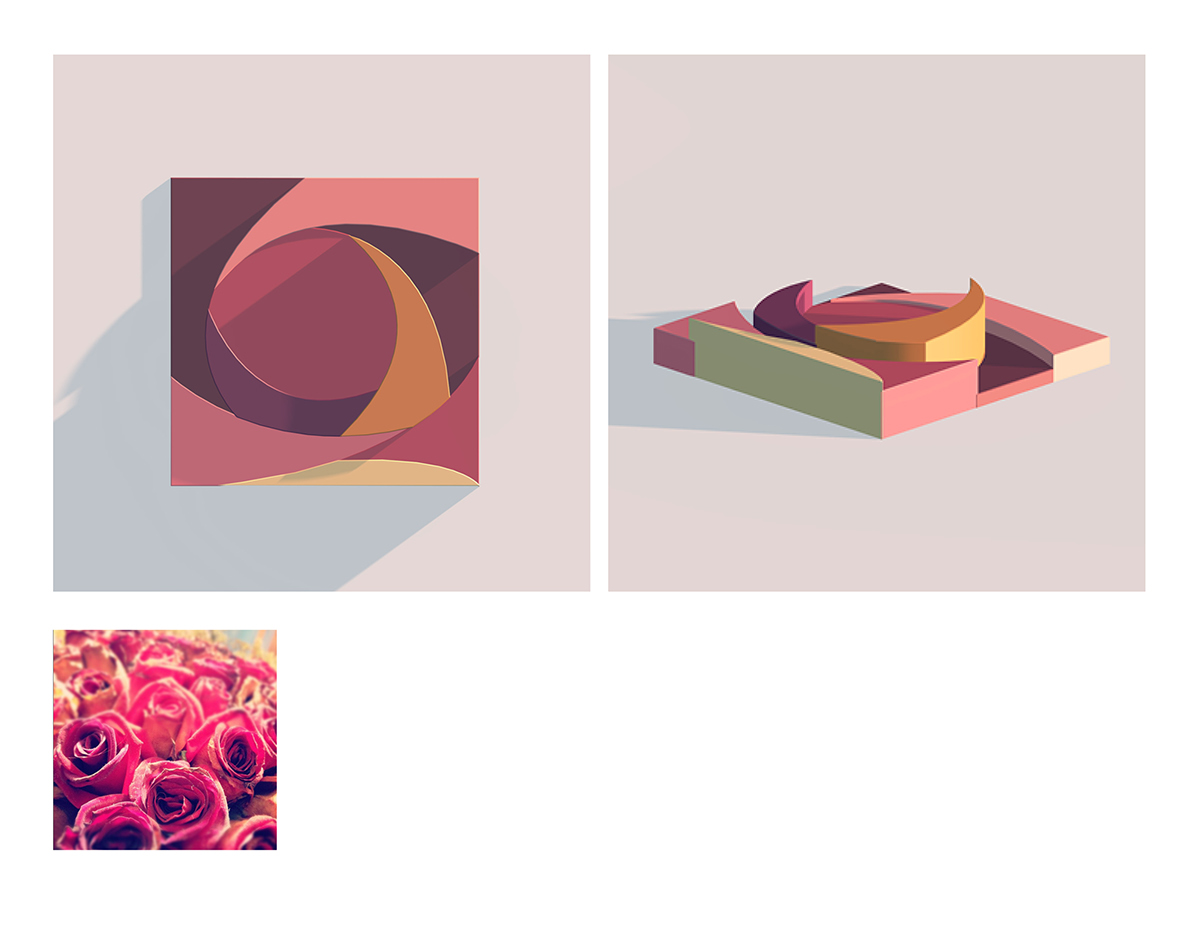 3D model graphic design color cube Icon motion instagram