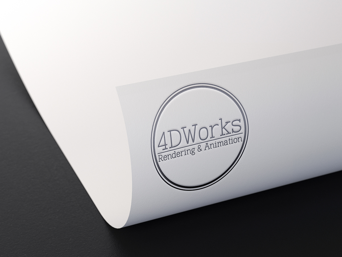 logo 4DWorks motion graphic After effect design