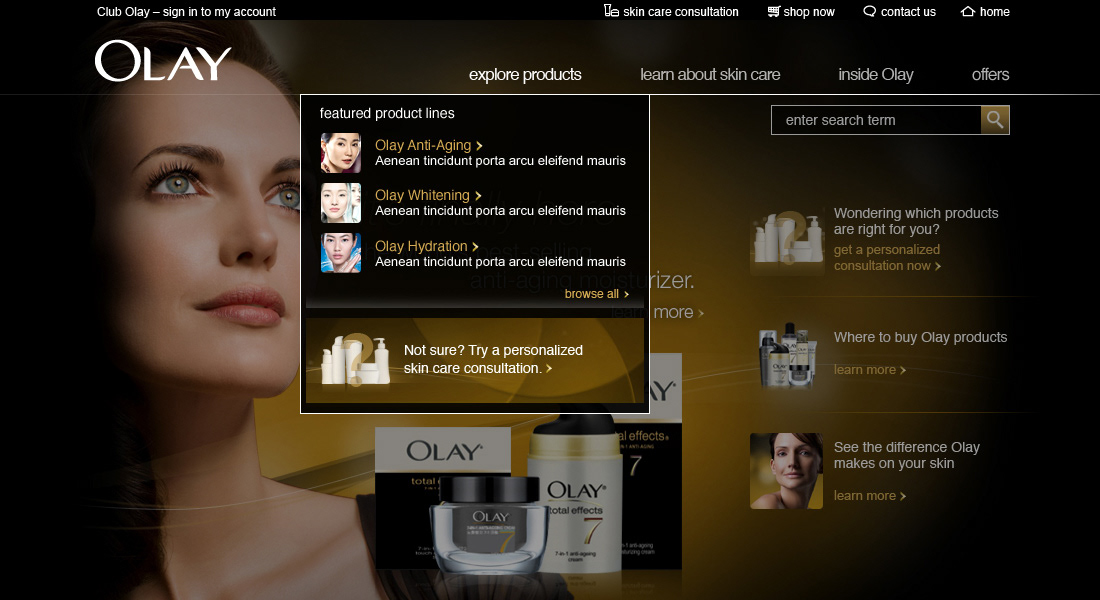 Website Design visual design interactive beauty beauty product cms