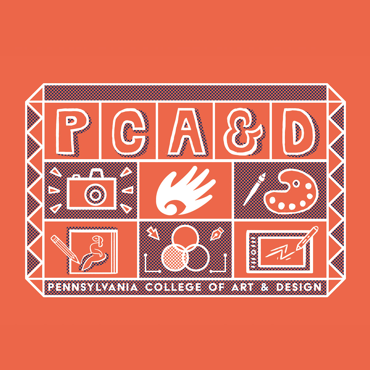 ILLUSTRATION  college Pennsylvania art rose Lancaster red rose city stickers logo