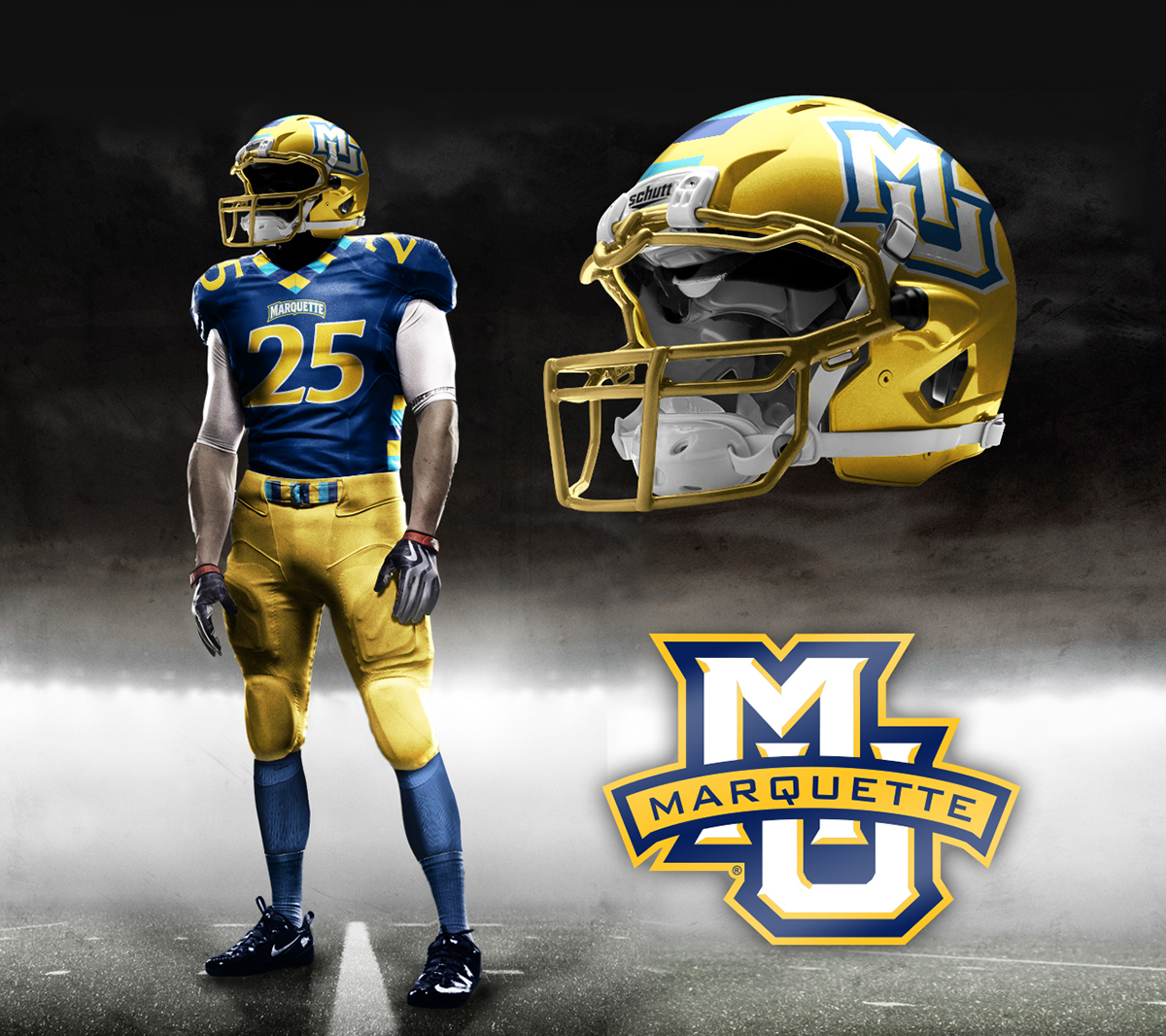 Marquette football uniform concepts on Behance