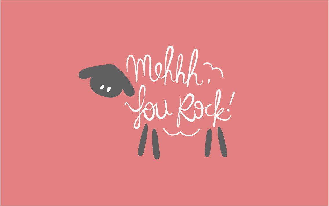 sheep Handlettering cards Business Cards