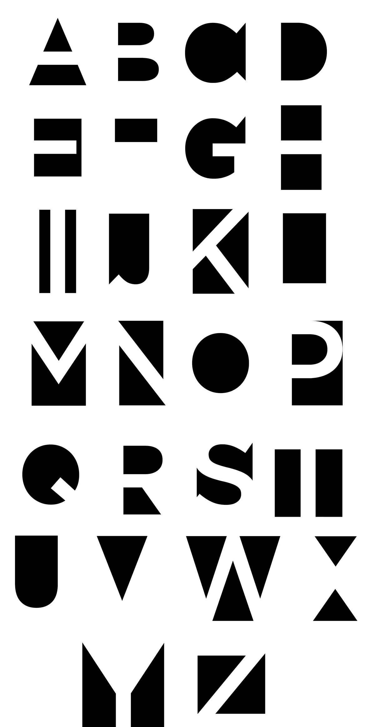 typo letter alphabet shadow stencil