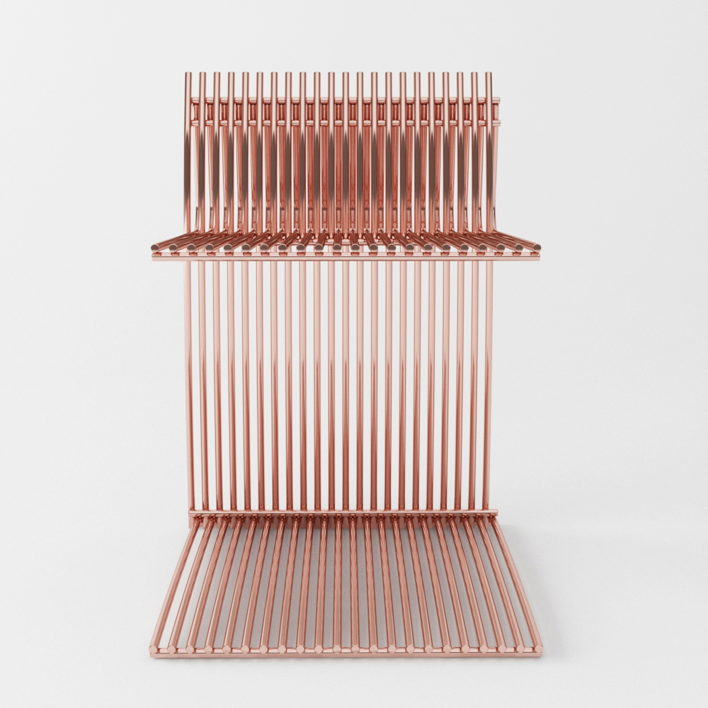 chair wire steel copper Copper furniture karalyus