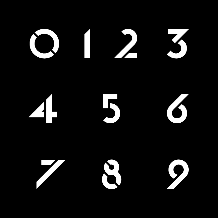 logo building Numerals stencil