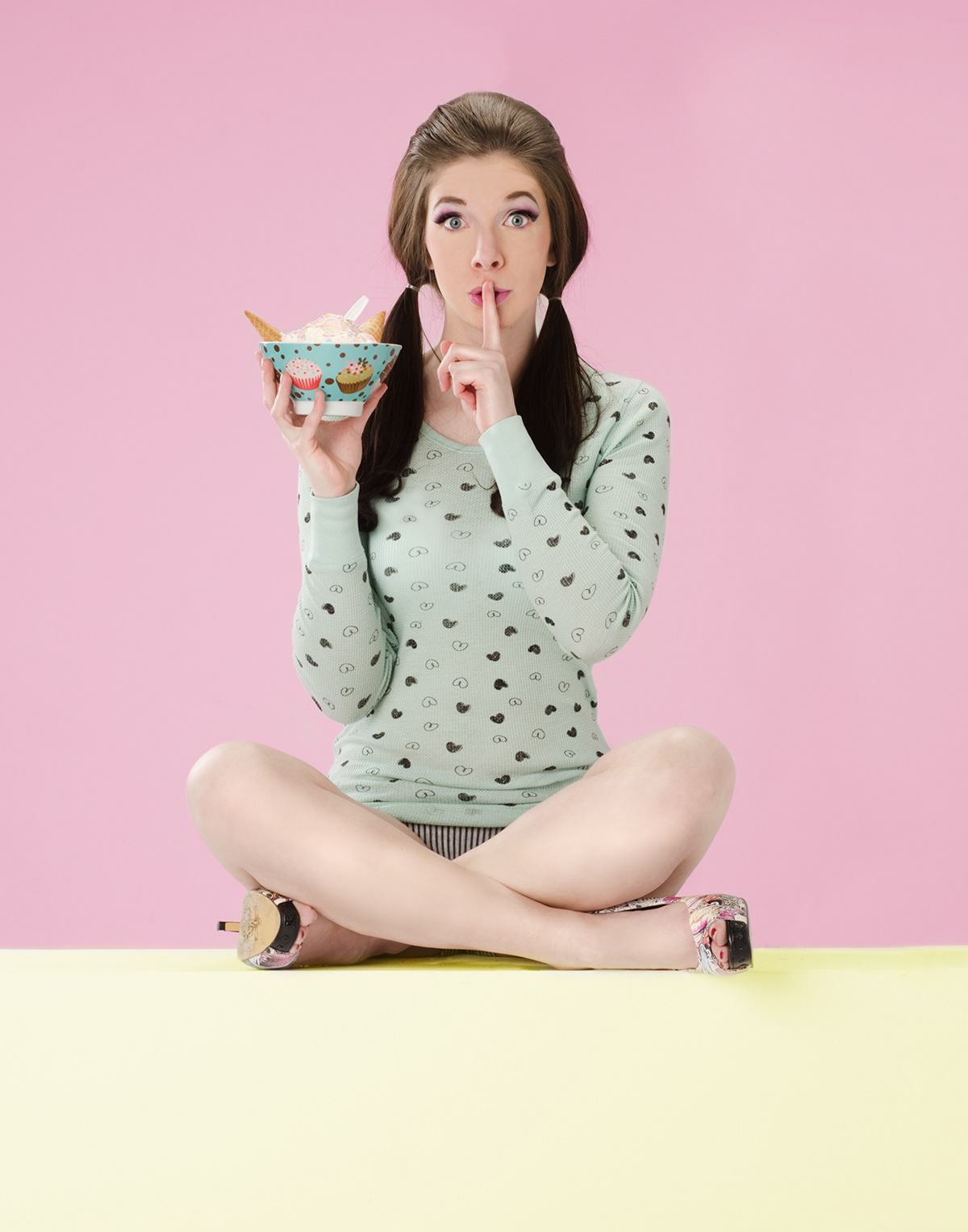 shoes editorial ice cream color