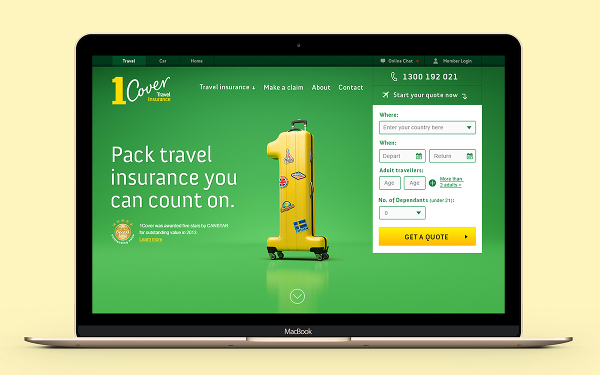 insurance Travel Web design