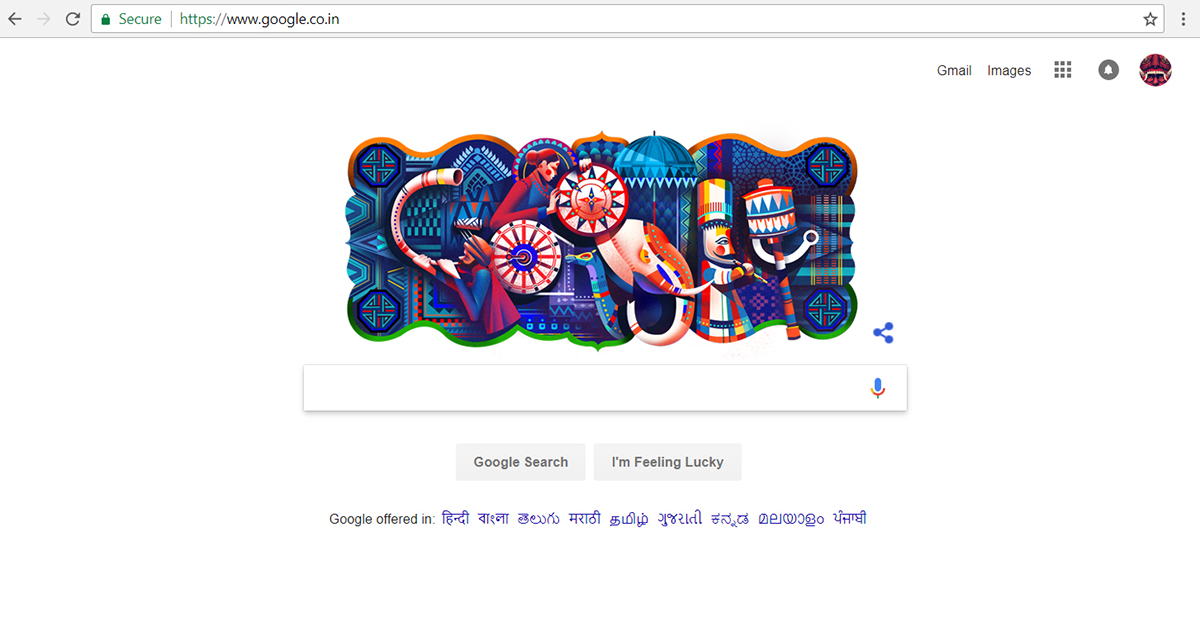 google doodle India crafts   ILLUSTRATION  pattern geometry republicday culture folk