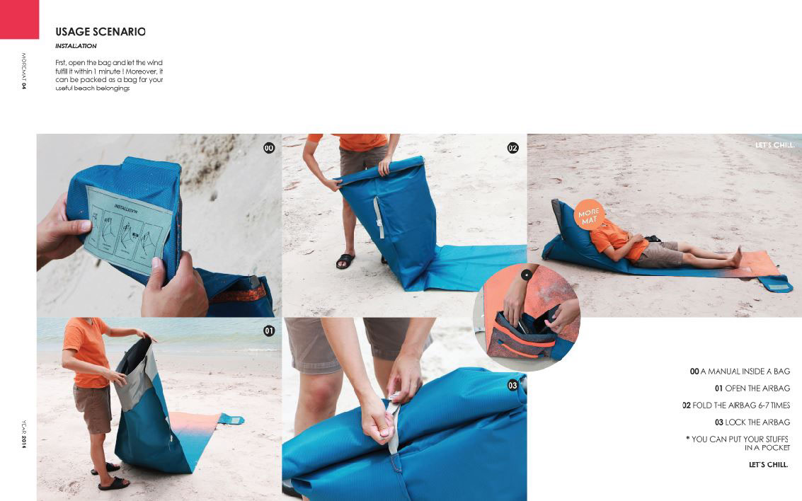 mat beach wind bag colorful sea sand Airbag beanbag