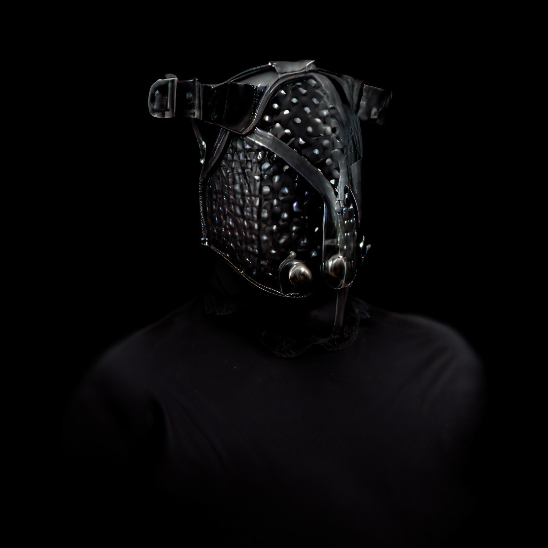 ai artificial intelligence generative art leathermask mask photoshop portrait selfportrait stablediffusion