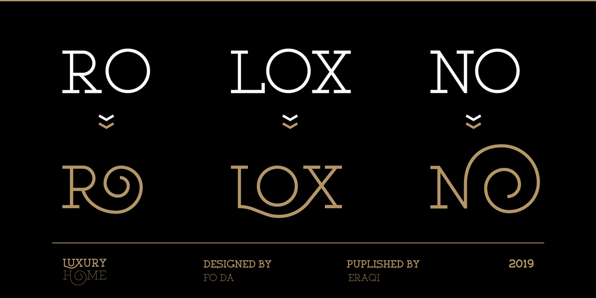 font Typeface luxury home Luxury Home gold black