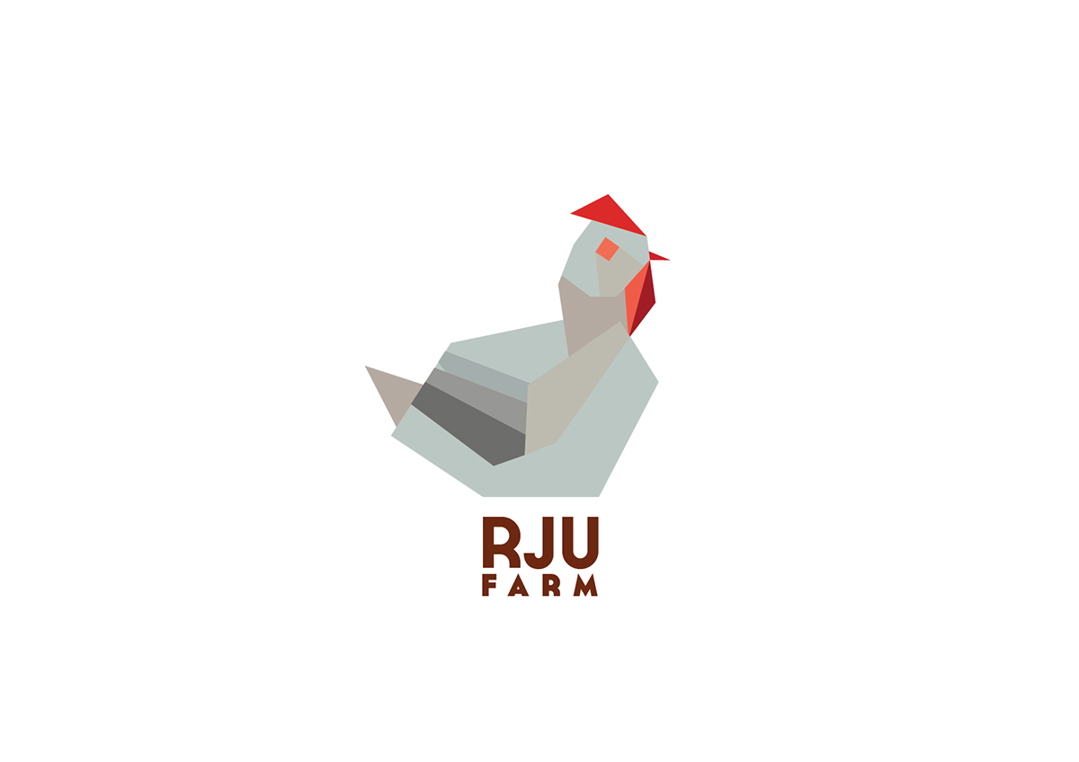 chicken farm red revin jaya Utama ayam origami  logo