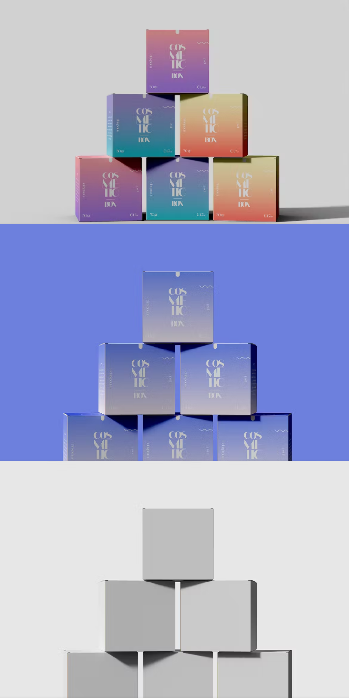 cosmetics Cosmetic Packaging packaging design package package design  box product Mockup template