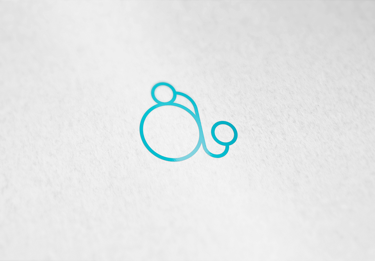 Logotype logo light flat branding  blue perfume cosmetics thin thinline
