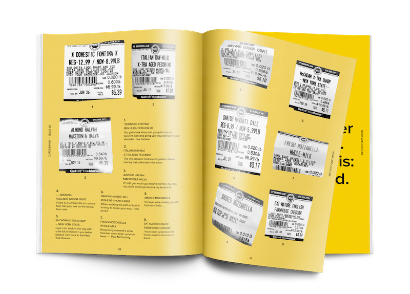 editorial magazine ESAD Cheese Food  yellow
