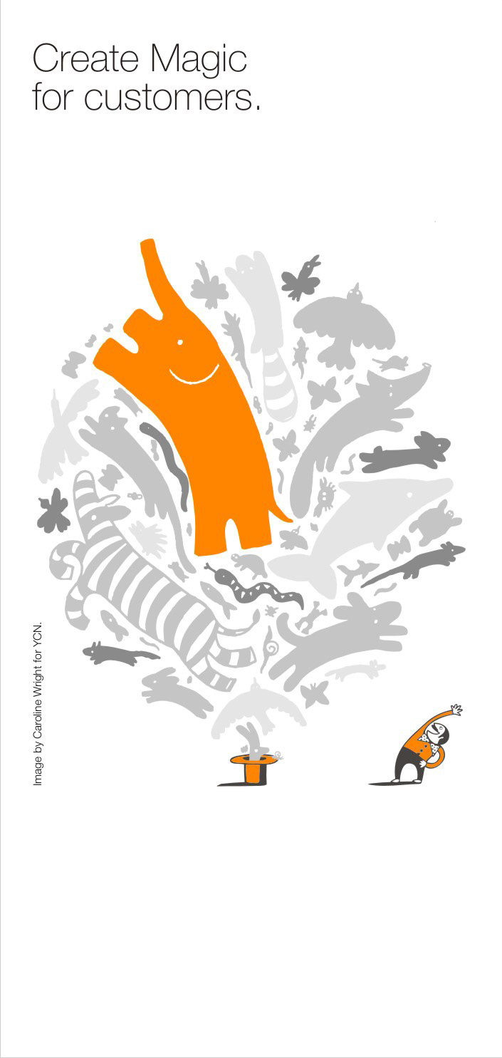 Office Branding orange print
