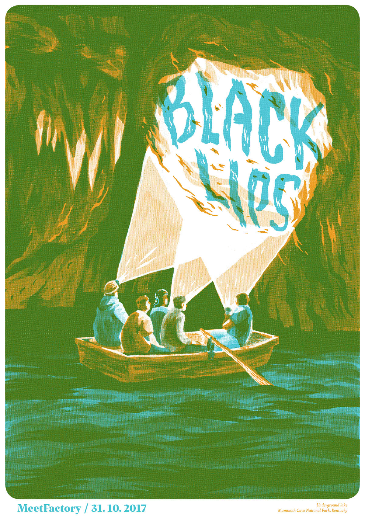 gig poster concert flyer black lips club Promotion beach fossils of montral