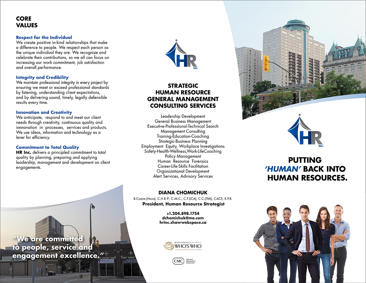 human resources Inc Winnipeg Canda Alpha toshineza graphic design