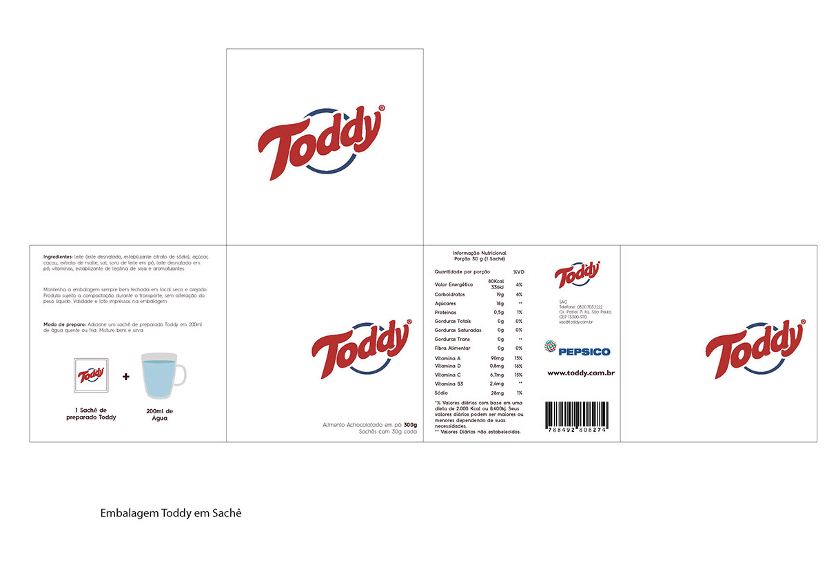 graphic design studies brand chocolate cover Toddy
