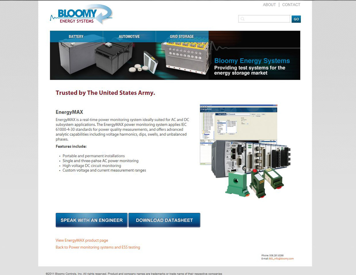 Bloomy Controls Inc corporate Collateral