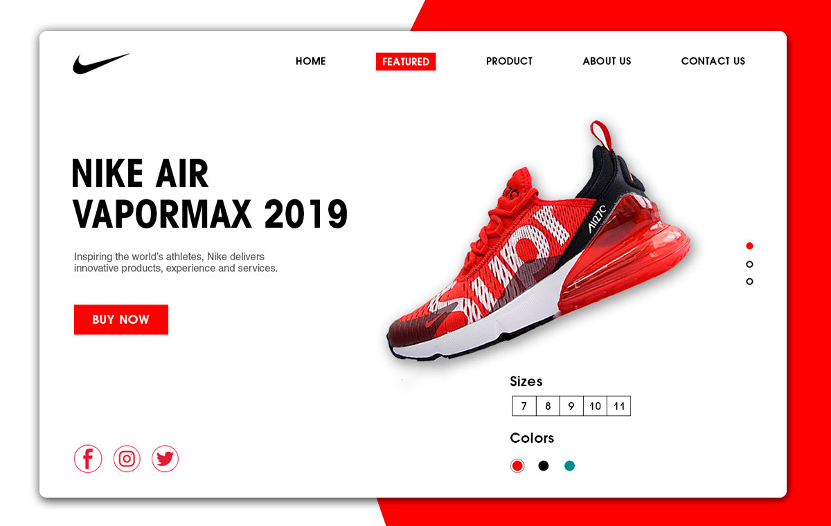 Nike Web Design on Behance
