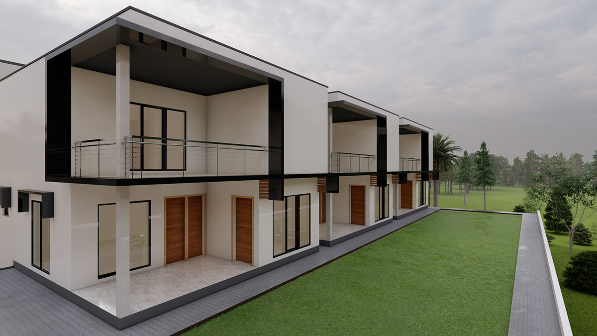 architecture architectural design visualization 3D Render modern exterior residential house contemporary