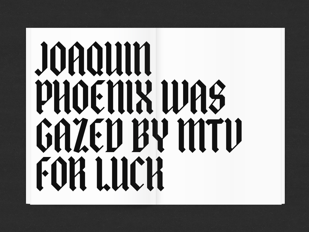 Blackletter geometric Albrecht textura gothic