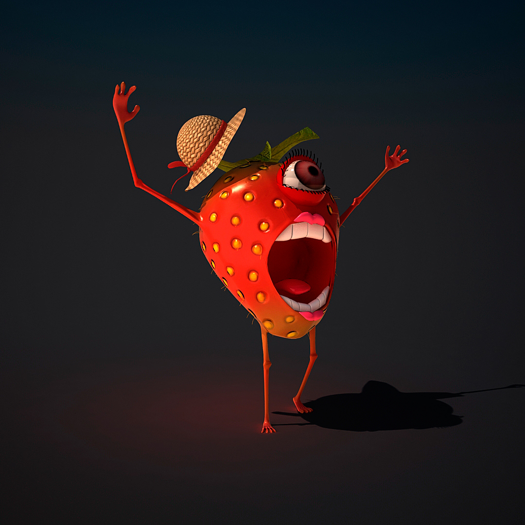 cartoon funny 3D sculpture brian marshall Character characterdesign 3dart fruits