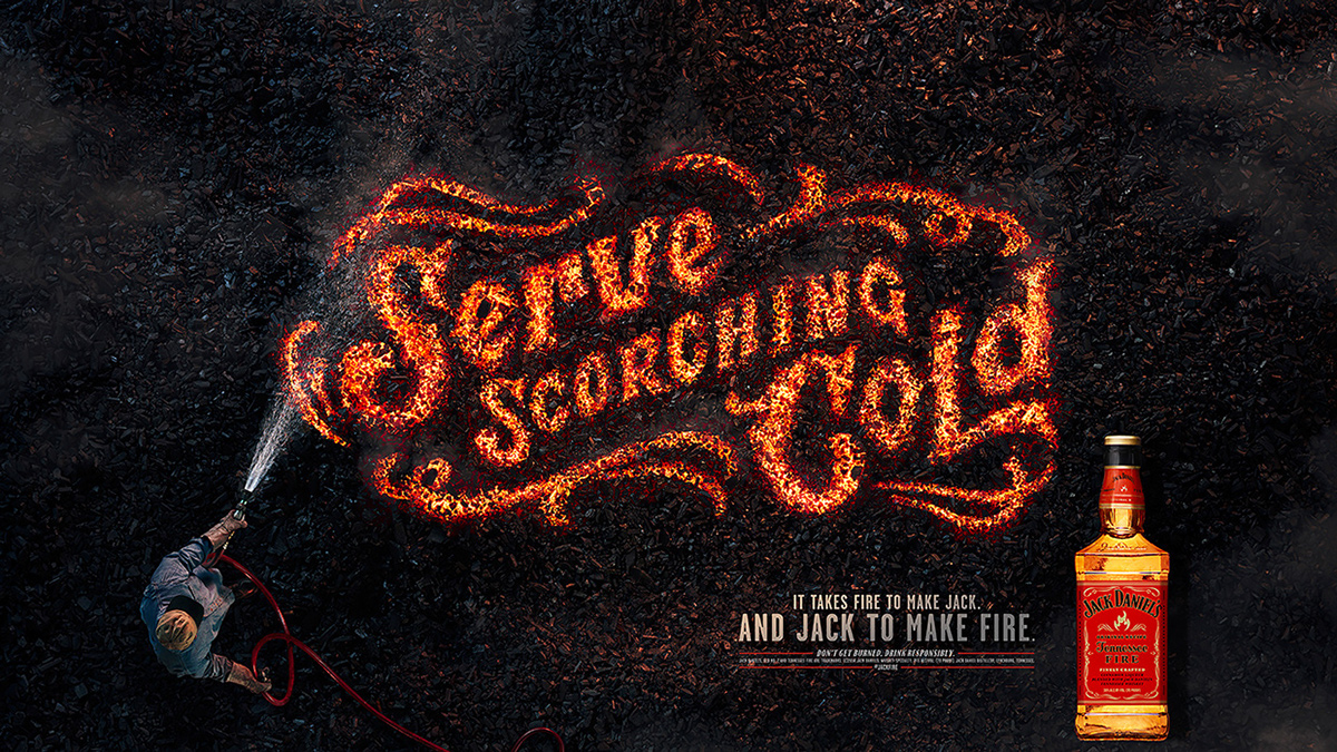 lettering jack daniel's Jack Fire