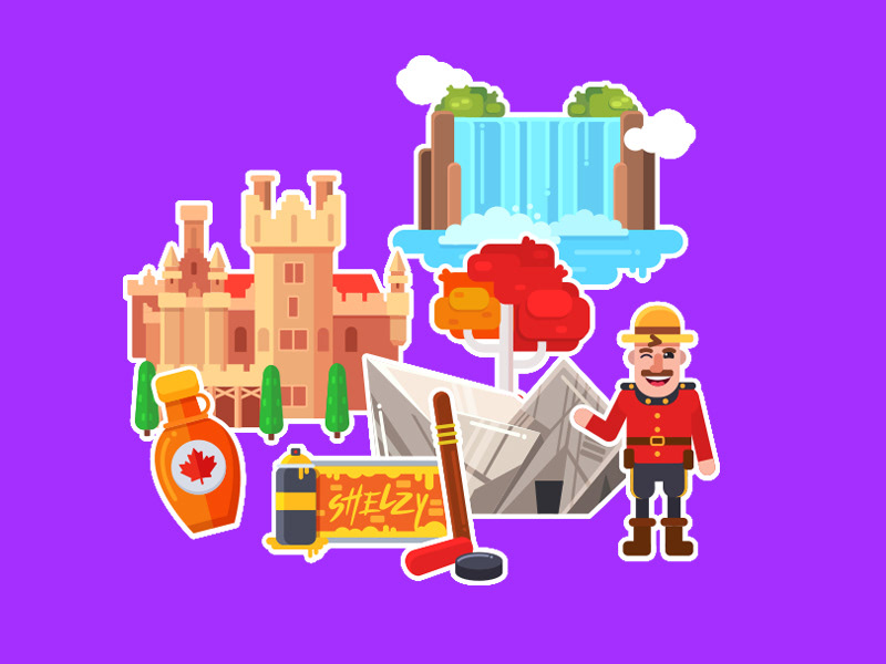 country ILLUSTRATION  Moscow playgendary Toronto town 2D mobile gameart hypercasual