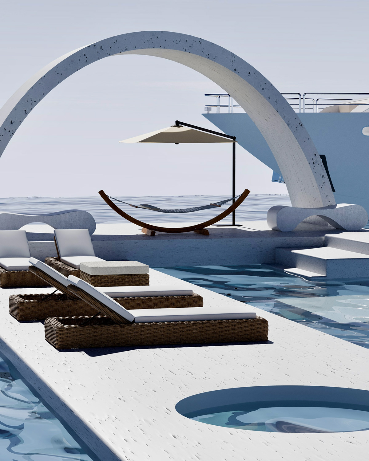 archviz architecture visualization 3D corona Render Scifi concept art 3d art CGI